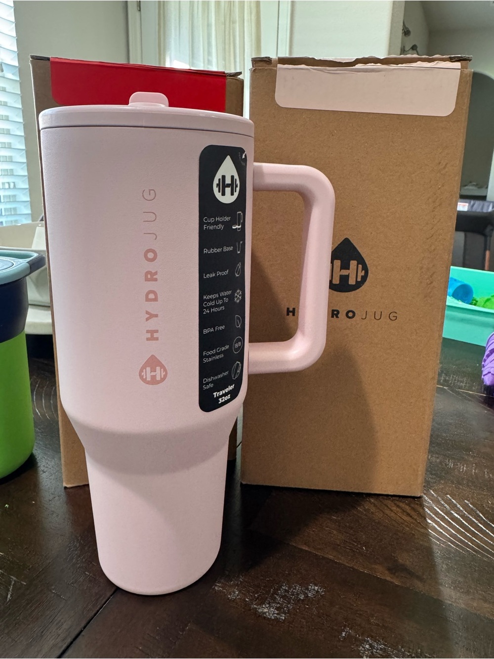 HydroJug Travel Tumbler - pink sand 32 oz NEW
